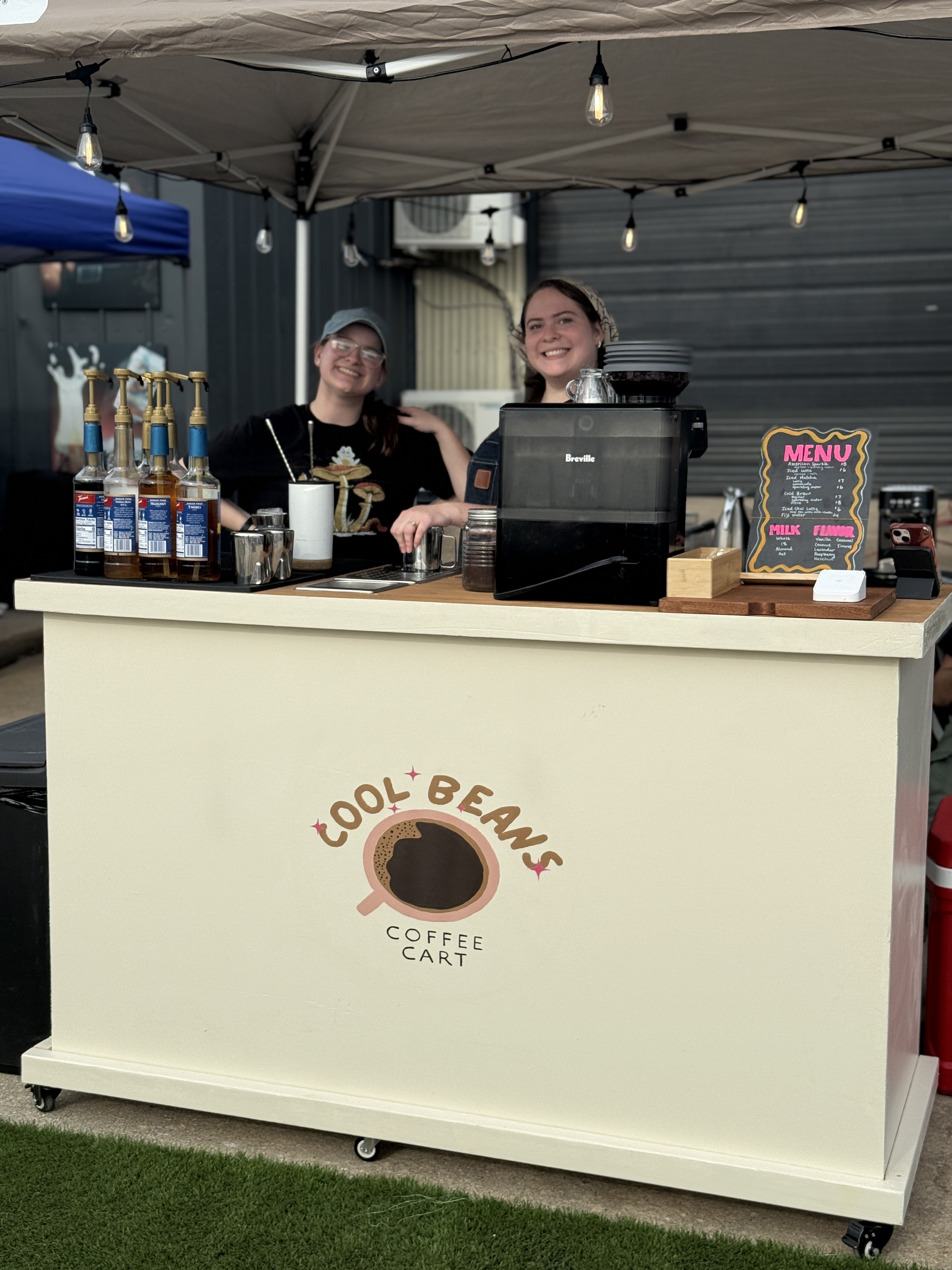 Cool Beans Coffee Cart setup at a market