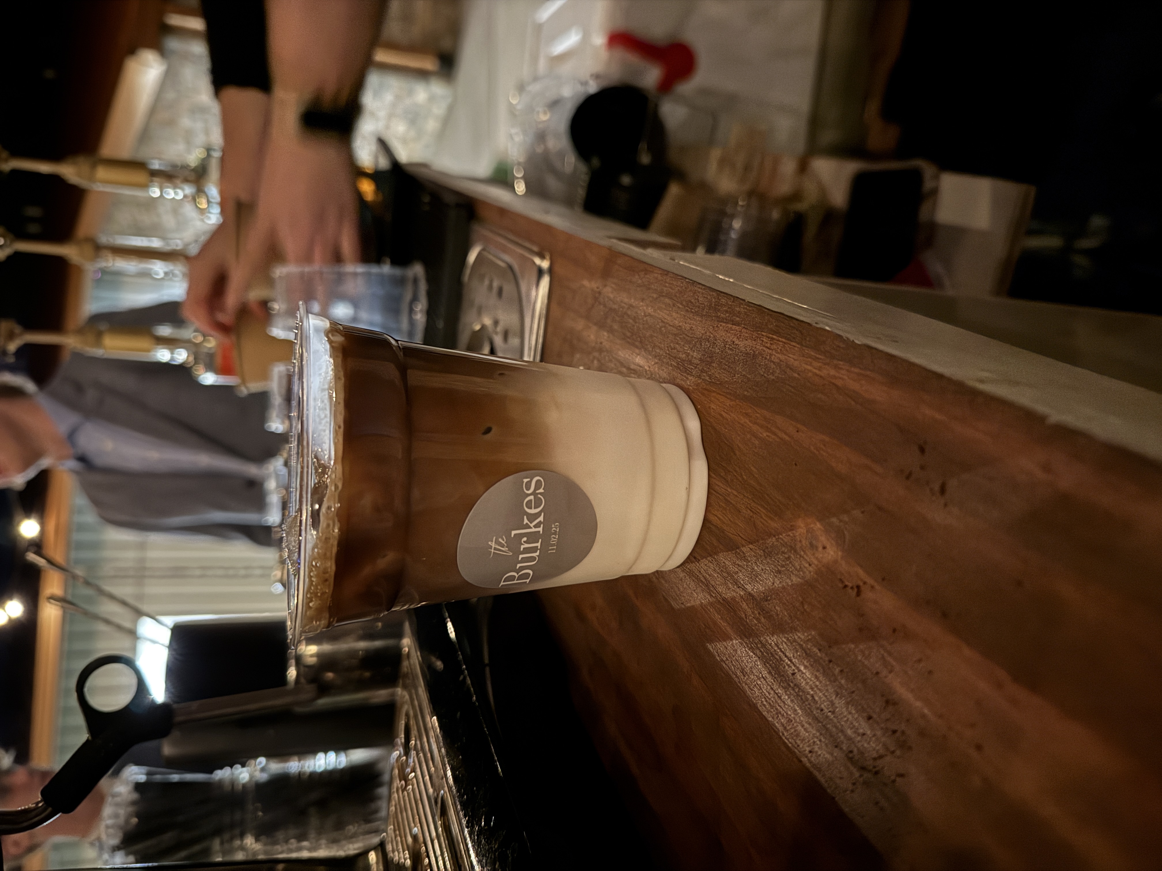 Custom labeled cup for a wedding